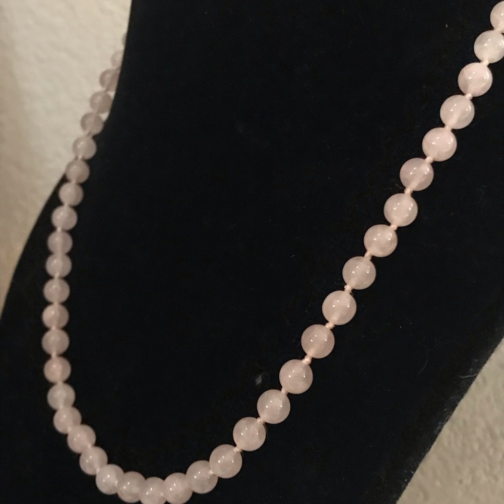 Pink Rose Beaded Necklace